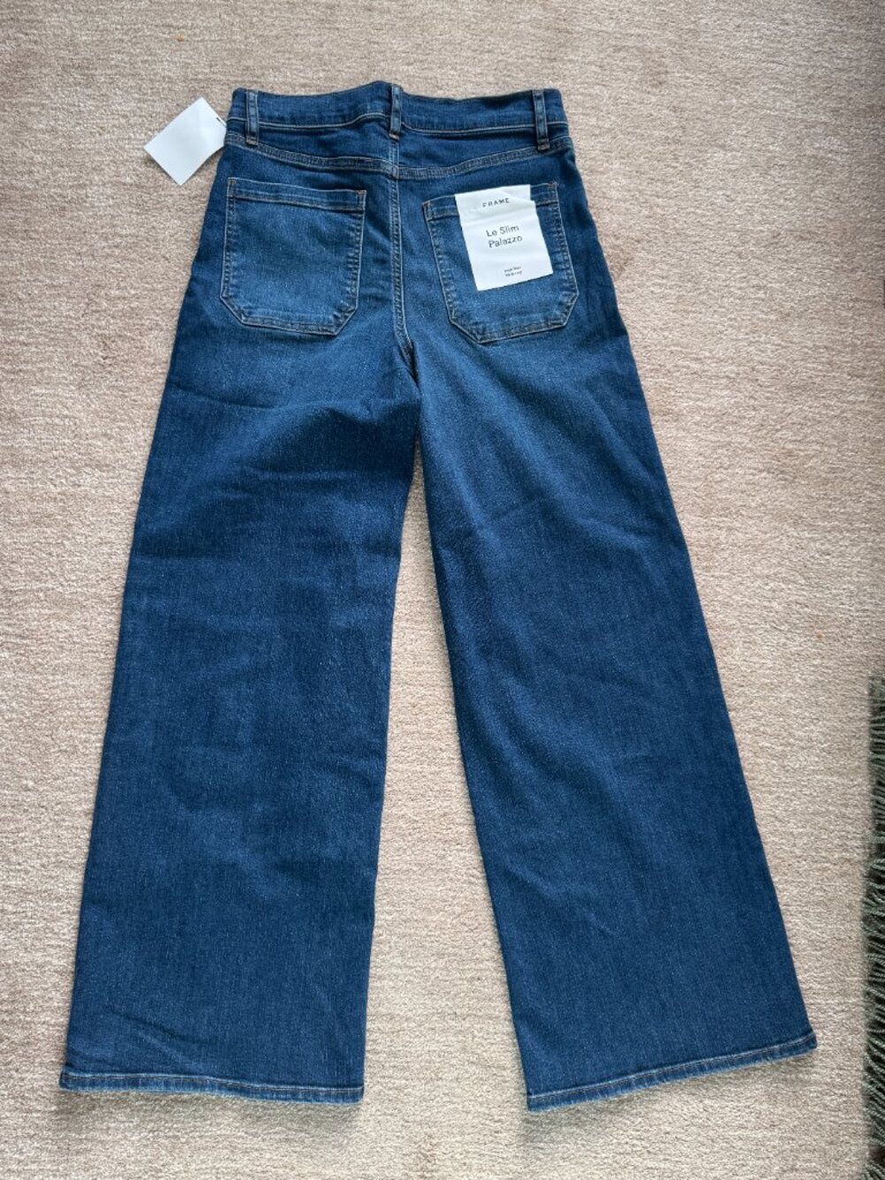 NWT FRAME Le Slim Palazzo Jeans 30 High Rise Wide Leg Medium Blue - Picture 2 of 8